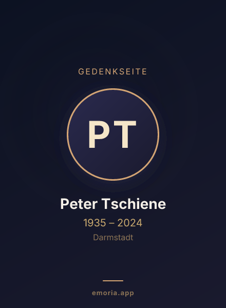 Gedenkportrait von Peter Tschiene