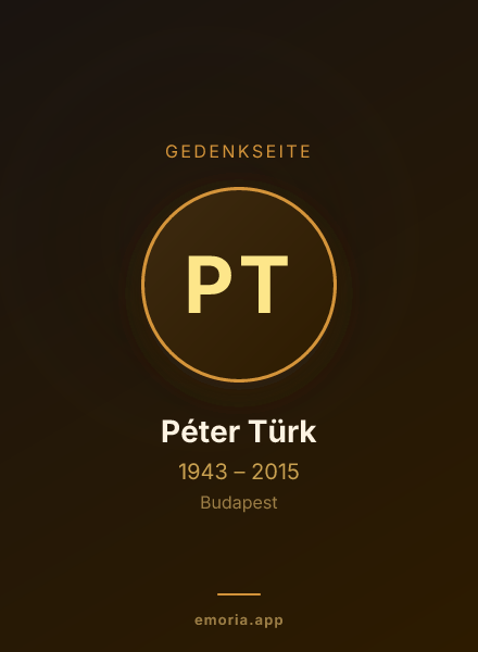 Gedenkportrait von Péter Türk