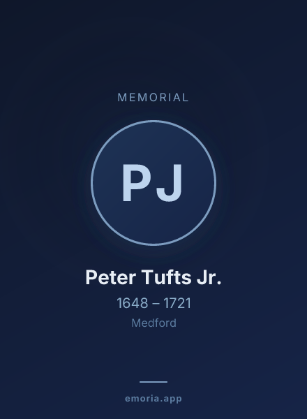 Memorial portrait of Peter Tufts Jr.