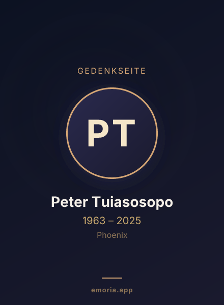 Gedenkportrait von Peter Tuiasosopo