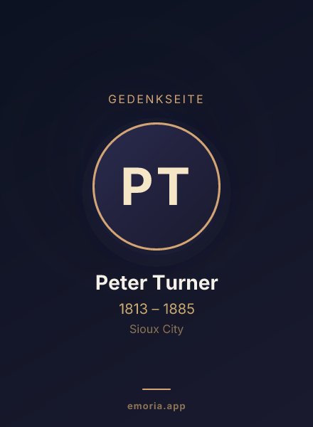 Gedenkportrait von Peter Turner