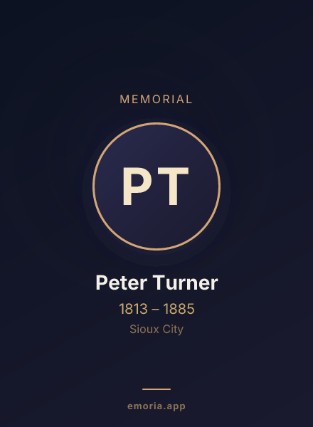 Memorial portrait of Peter Turner