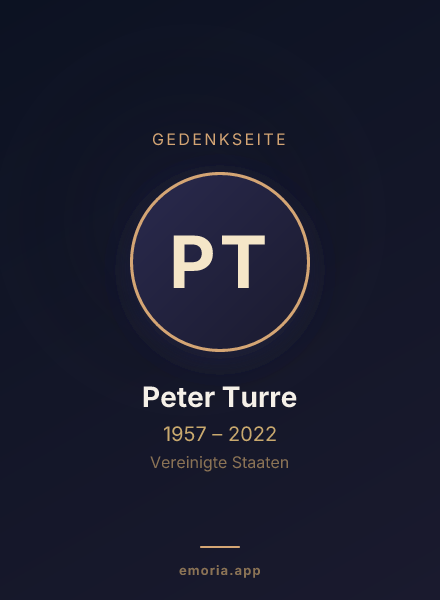 Gedenkportrait von Peter Turre