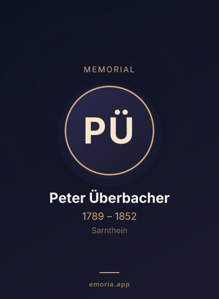 Memorial portrait of Peter Überbacher