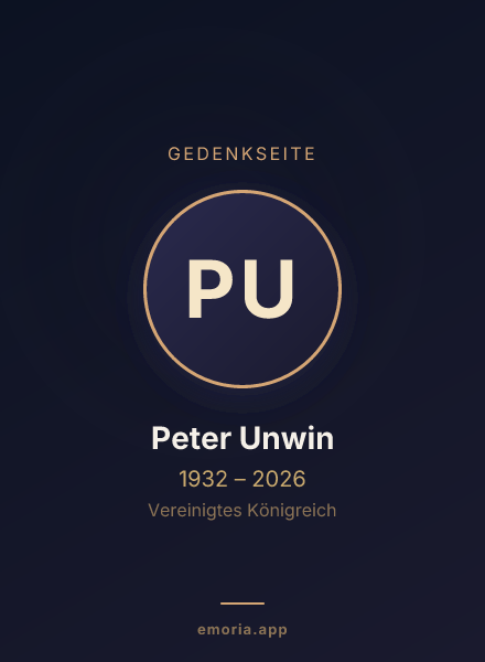 Gedenkportrait von Peter Unwin