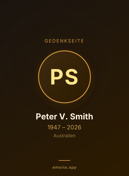 Gedenkportrait von Peter V. Smith