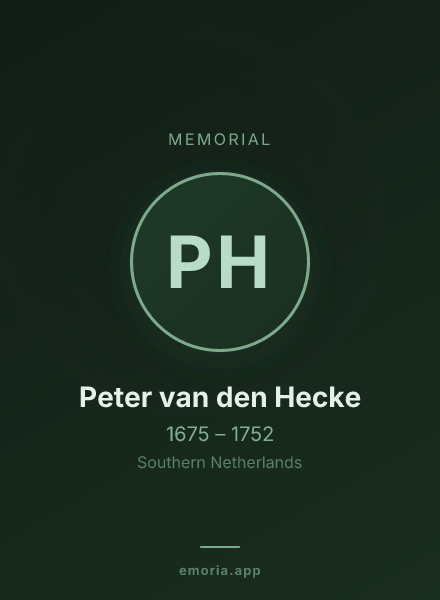 Memorial portrait of Peter van den Hecke