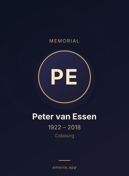 Memorial portrait of Peter van Essen