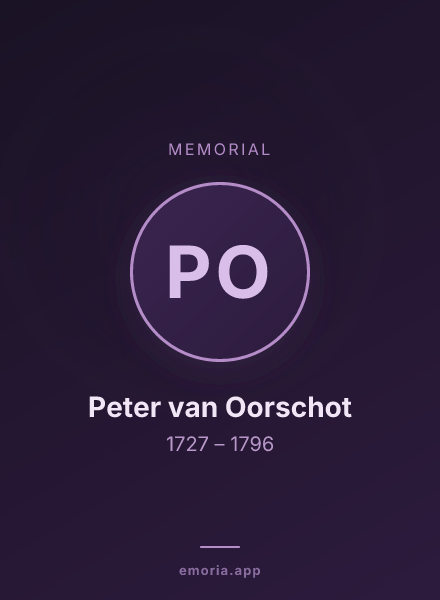 Memorial portrait of Peter van Oorschot