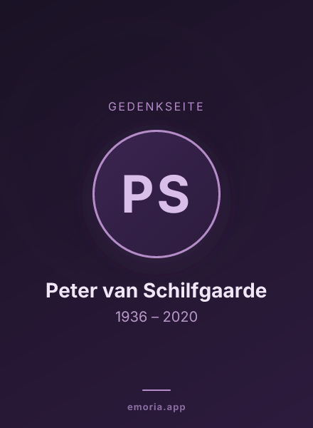Gedenkportrait von Peter van Schilfgaarde