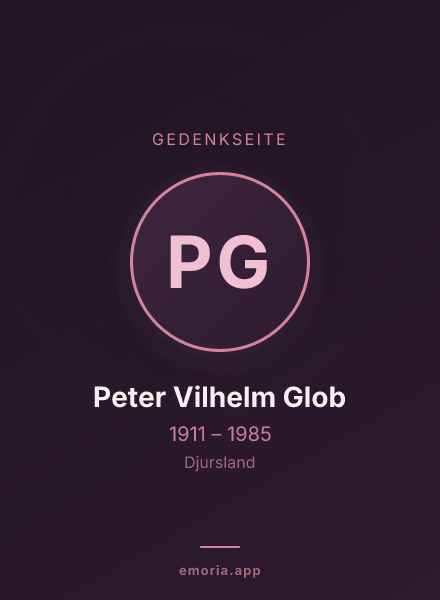 Gedenkportrait von Peter Vilhelm Glob