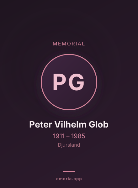 Memorial portrait of Peter Vilhelm Glob