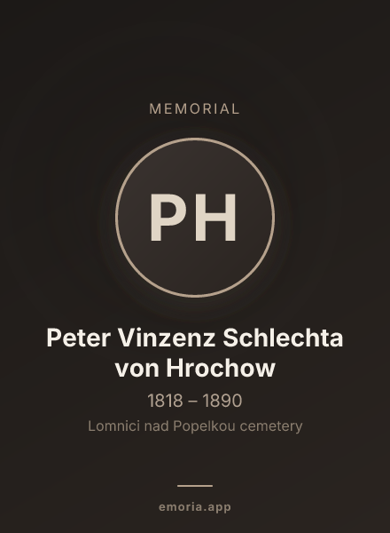 Memorial portrait of Peter Vinzenz Schlechta von Hrochow