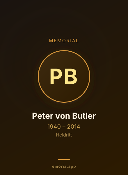 Memorial portrait of Peter von Butler