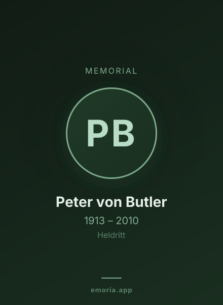 Memorial portrait of Peter von Butler