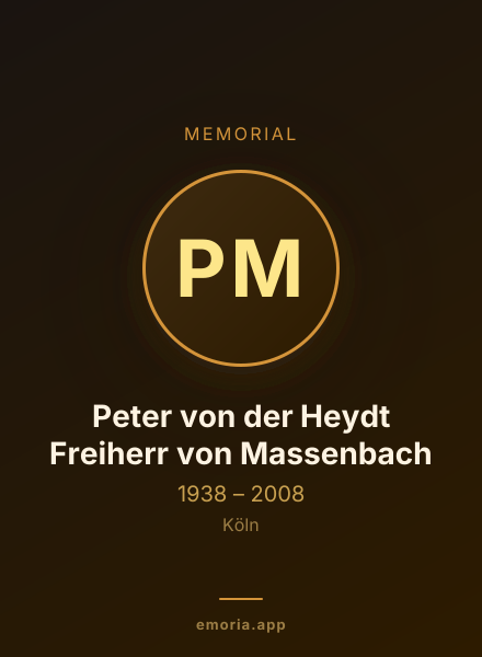Memorial portrait of Peter von der Heydt Freiherr von Massenbach