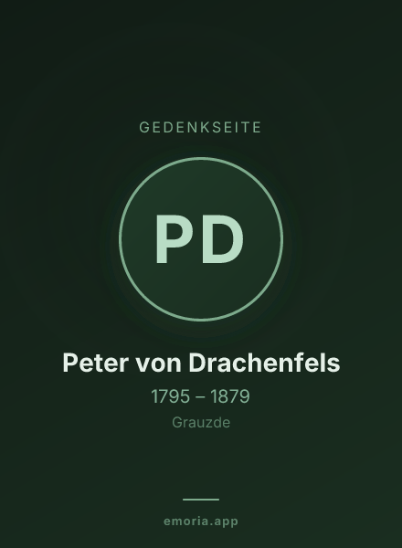 Gedenkportrait von Peter von Drachenfels