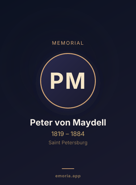 Memorial portrait of Peter von Maydell