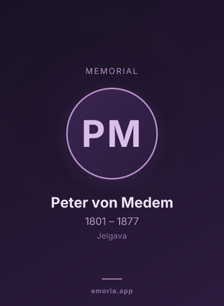 Memorial portrait of Peter von Medem