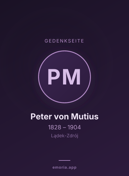 Gedenkportrait von Peter von Mutius