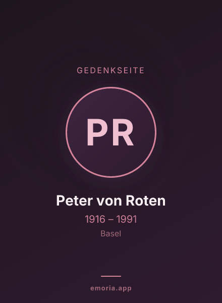 Gedenkportrait von Peter von Roten
