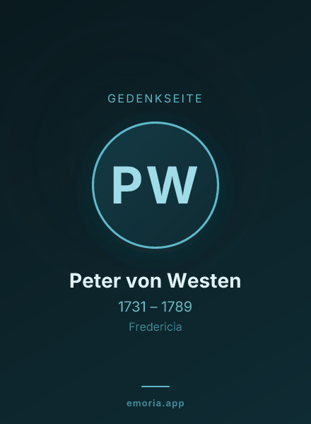 Gedenkportrait von Peter von Westen