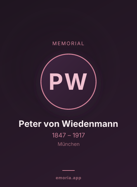 Memorial portrait of Peter von Wiedenmann