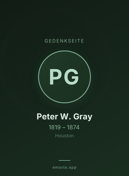 Gedenkportrait von Peter W. Gray