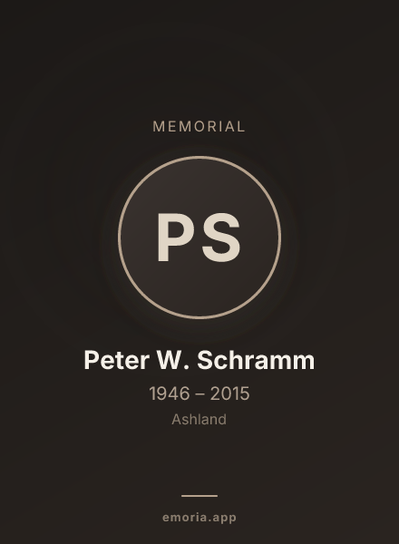 Memorial portrait of Peter W. Schramm