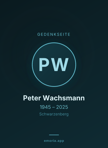 Gedenkportrait von Peter Wachsmann