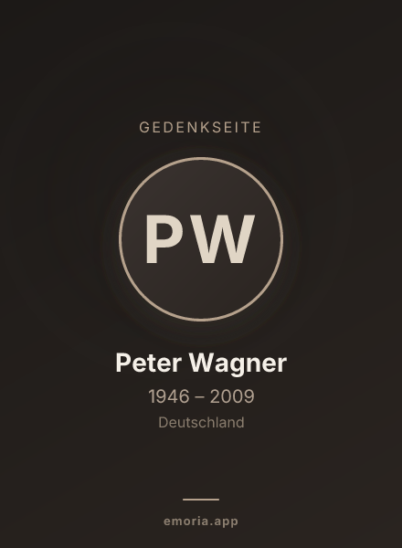 Gedenkportrait von Peter Wagner