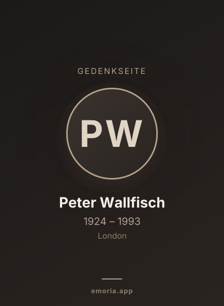 Gedenkportrait von Peter Wallfisch