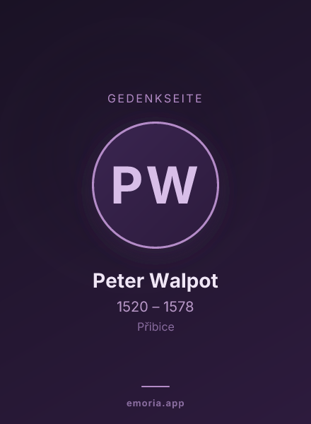 Gedenkportrait von Peter Walpot