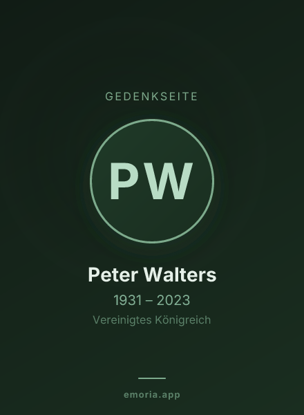 Gedenkportrait von Peter Walters