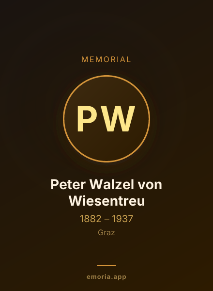 Memorial portrait of Peter Walzel von Wiesentreu