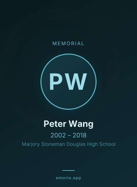 Memorial portrait of Peter Wang