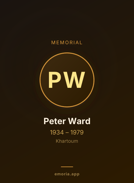 Memorial portrait of Peter Ward