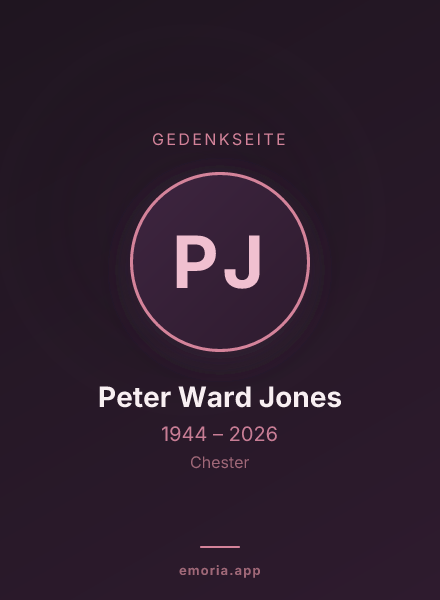 Gedenkportrait von Peter Ward Jones