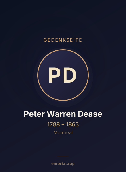 Gedenkportrait von Peter Warren Dease