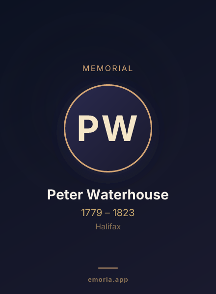 Memorial portrait of Peter Waterhouse