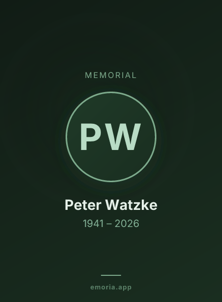 Memorial portrait of Peter Watzke