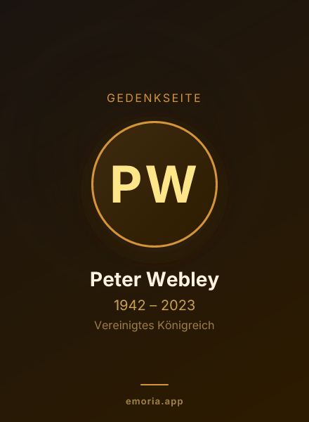 Gedenkportrait von Peter Webley