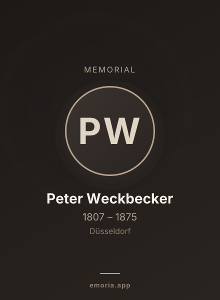 Memorial portrait of Peter Weckbecker