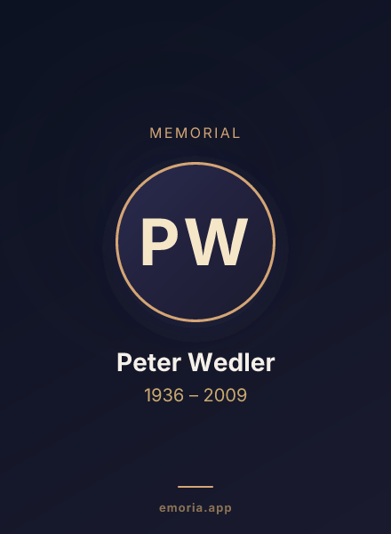 Memorial portrait of Peter Wedler