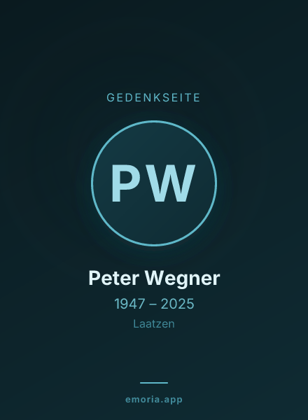 Gedenkportrait von Peter Wegner