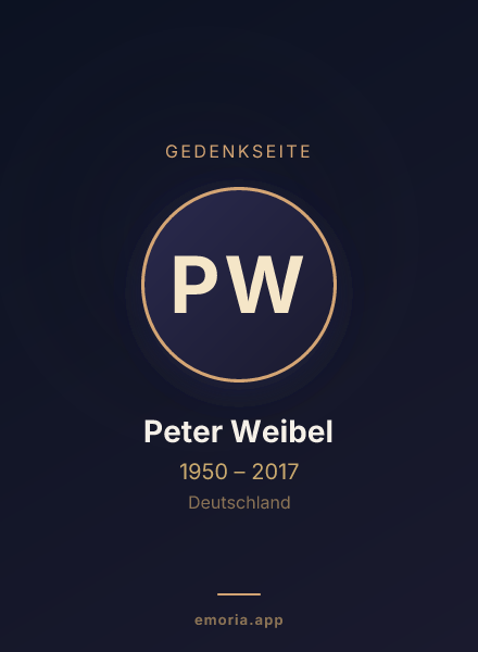 Gedenkportrait von Peter Weibel