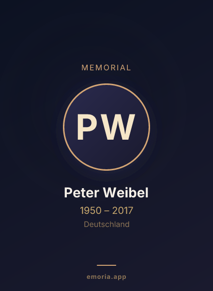 Memorial portrait of Peter Weibel