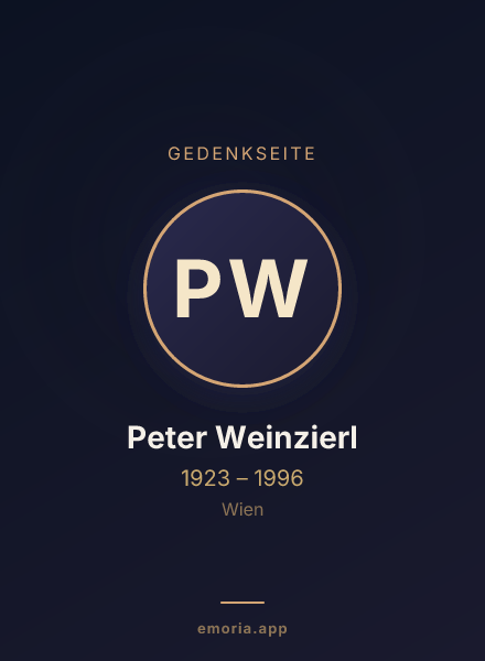 Gedenkportrait von Peter Weinzierl