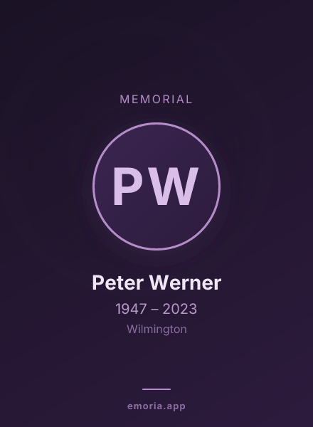 Memorial portrait of Peter Werner
