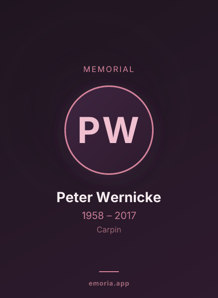 Memorial portrait of Peter Wernicke